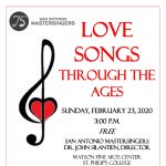 San Antonio Mastersingers Present Free Concert: "Love Songs Through the Ages"