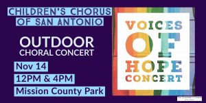 Voices of Hope- Children's Chorus of San Antonio Outdoor Concert Event