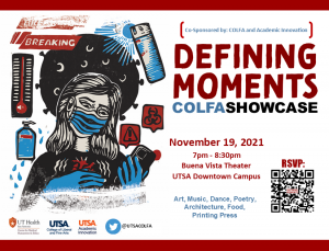 Defining Moments: A UTSA Art Collaborative Event (Open to the Public)