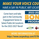 Make Your Voice Count! Have A Say In Public Art Locations ¡Haz Voler To Voz! Opina Sobre La Ubicación Del Arte Público