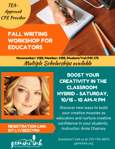 Boost Your Creativity In the Classroom: A workshop for educators of all kinds