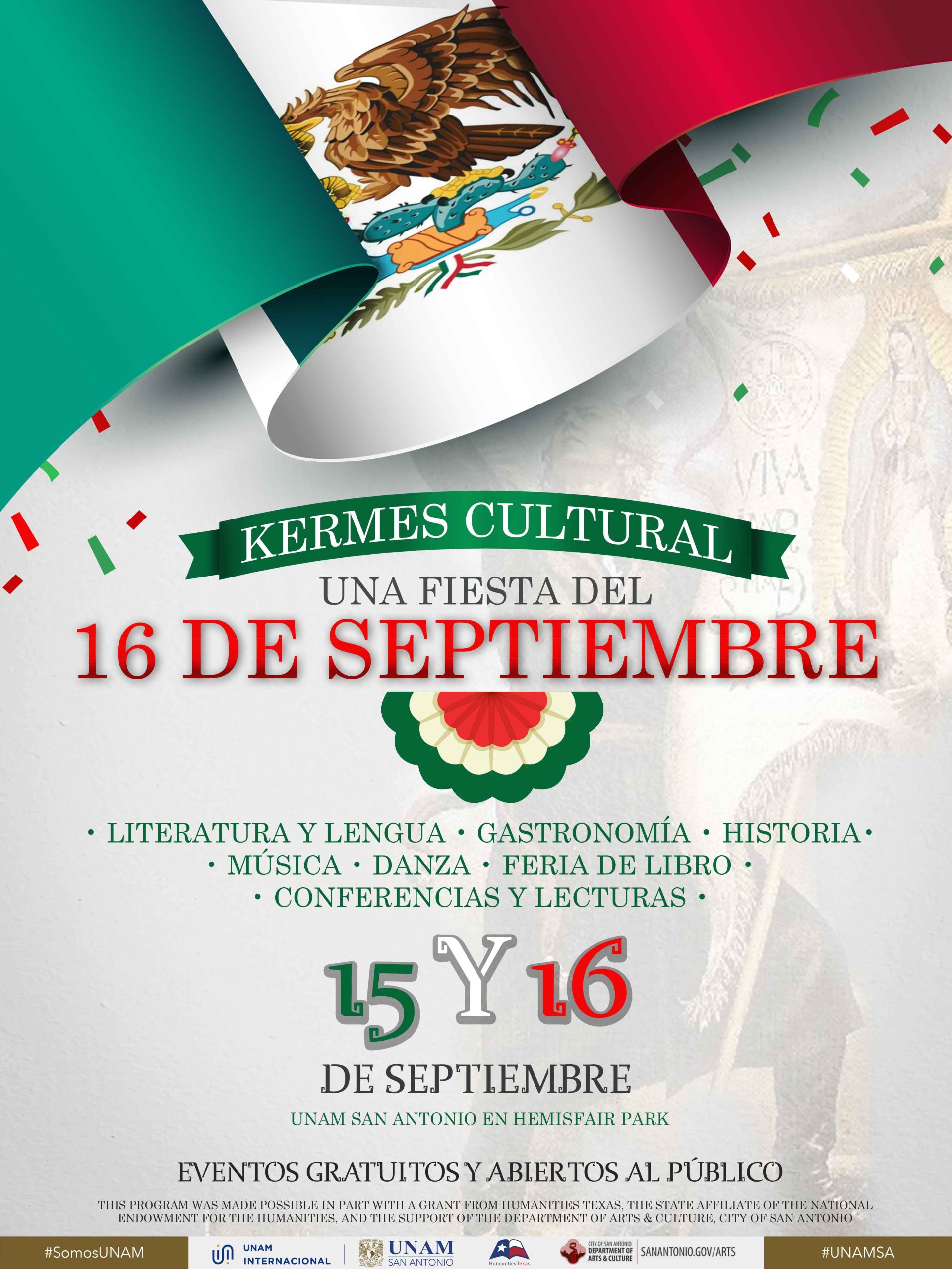 Kermés Cultural A 16 de Septiembre Celebration, UNAM-San Antonio at UNAM,  San Antonio TX, Literary Arts