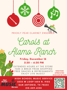 Carols at Alamo Ranch: Prickly Pear Clarinet Ensemble