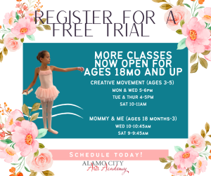 Alamo City Arts Academy FREE trial classes!
