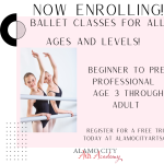Alamo City Arts Academy trial ballet classes for ages 3 and up!