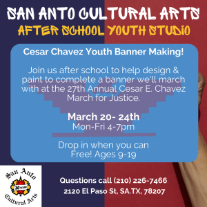 After School Youth Studio: Cesar Chavez Youth Banner Making!