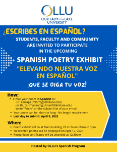 "Elevando Nuestra Voz en Español" Poetry Exhibit