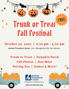Autism Treatment Center’s Trunk or Treat Fall Festival
