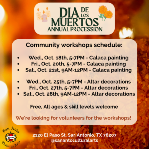 Multigenerational Creative Workshops: SACA Día de los Muertos Procession